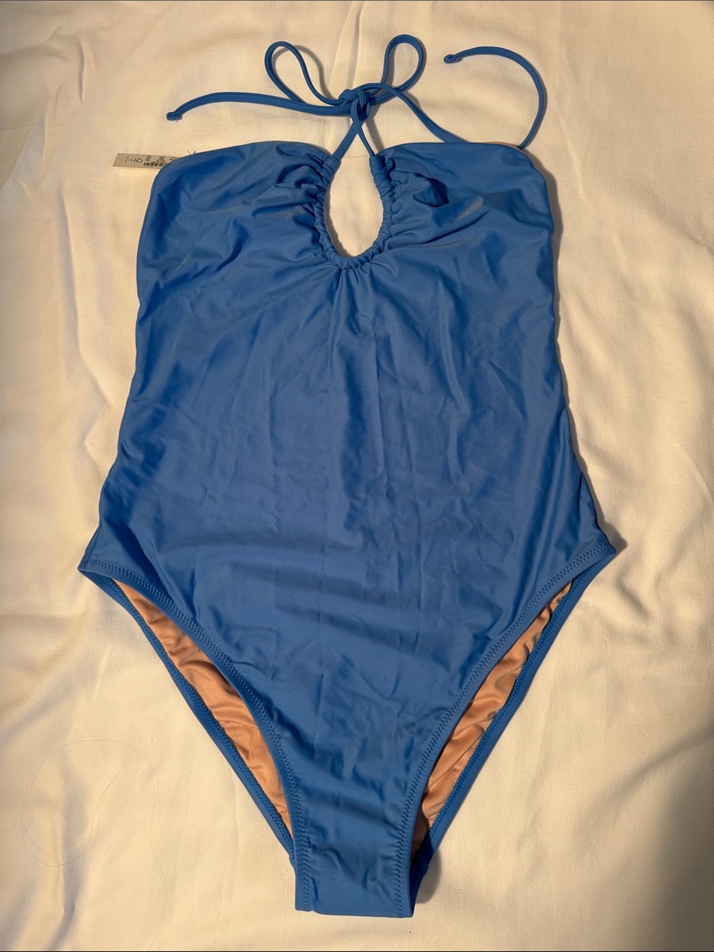 Blue Halter Swim Top
